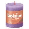 Bolsius Bougies pilier rustiques Shine 4 Pièces 80x68 mm Violet vibrant