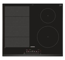 SIEMENS EX651FEB1F Plaque de cuisson induction - 4 zones - 7400 W - H51 x L592 x P52,2 cm - Revêtement verre - Noir