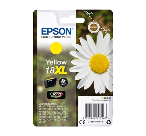 Epson Cartouche d’Encre Claria Home Ink Jaune 18 XL (lot de 2)