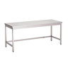Table inox centrale - gamme 700 - sans etagère - gastro m -  - 1400x700 x700xmm