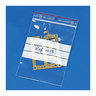Sachet plastique zip transparent à bandes blanches 60 microns RAJA 8x12 cm