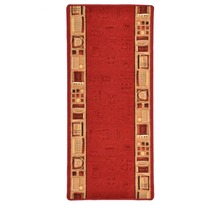 Vidaxl tapis de couloir support de gel rouge 67x120 cm