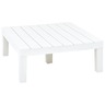Vidaxl table de jardin blanc 78x78x31 cm plastique