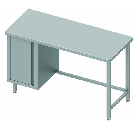 Table inox centrale avec porte - profondeur 700 - stalgast -  - inox11900x700 x700x900mm