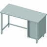 Table inox centrale - 1 porte à droite - profondeur 800 - stalgast -  - inox1200x800 x800x900mm
