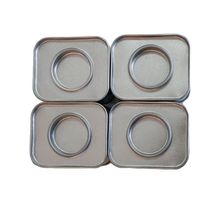4 petites boîtes métalliques rectangulaires 6 x 5 x 4 cm