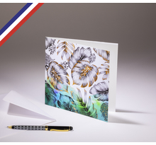Carte double Florilège créée et imprimée en France - Feuillage