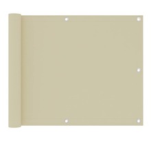 Vidaxl écran de balcon crème 75x300 cm tissu oxford