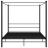 Vidaxl cadre de lit à baldaquin noir métal 180x200 cm