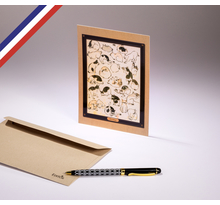 Carte simple Art Gallery créée et imprimée en France sur papier certifié PEFC - Chats d'Hiroshige