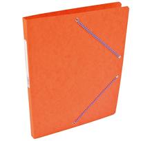 Chemise Carte Lustée simple 24 x 32 cm avec élastiques et étiquette de dos Orange COUTAL