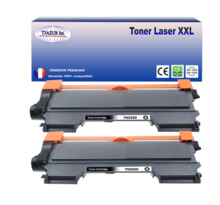 2 Toners  compatibles compatible avec  Brother TN2220, TN2010 pour Brother HL2240, HL2240D - 2600 pages - T3AZUR