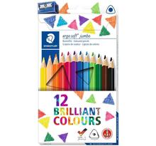 étui de 12 crayons de couleur triangulaire ergosoft jumbo STAEDTLER