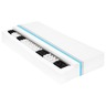 vidaXL Lit avec matelas et éclairage USB Crème Tissu 90x200 cm