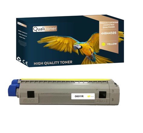 Qualitoner x1 toner 44844505 jaune compatible pour oki