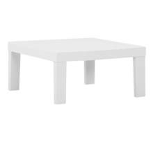 Vidaxl table de salon de jardin plastique blanc