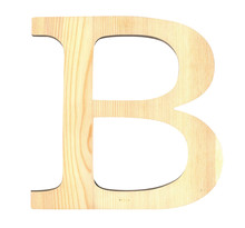 Alphabet en bois 19 cm Lettre B - Artémio