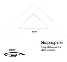 Equerre 45° 3 bords droits 50 cm - Graphoplex