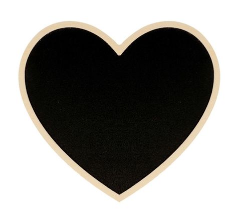 Tableau noir coeur avec bordure bois 15 x 13,5 x 0,5 cm
