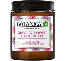 Bougie Botanica Parfumée Cire d'Origine Naturelle Géranium & Rose 205g AIR WICK