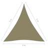 vidaXL Voile de parasol tissu oxford triangulaire 4x5x5 m beige