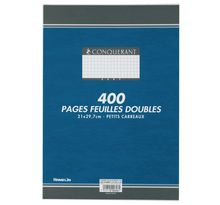 400 pages de copies doubles 5x5 A4 (210 x 297 mm) Blanc 90g/m², non perforées (paquet 100 feuilles)