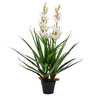vidaXL Plante artificielle Orchidée Cymbidium avec pot 100 cm Vert
