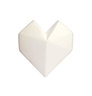 Objet en plâtre coeur origami