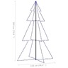 Vidaxl arbre de noël cône 240 led d'intérieur/d'extérieur 118x180 cm