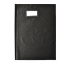 Protège-cahier Styl'SMS 24x32 cm pvc 120 avec Porte-étiquette Noir ELBA