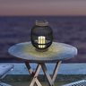 Lanterne solaire décorative fidjy noir acier h30cm
