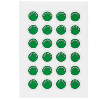 Étiquette pastille polyester transparent mat Ø 40 mm (colis de 600)