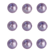 Demi-perles en plastique, autocollants, 3 mm, 120 pces, lilas