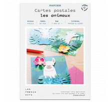 FRENCH KITS-French'Kits - Cartes Postales - Les animaux-Kit créatif fabriqué avec amour en France