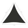 vidaXL Voile de parasol Tissu Oxford triangulaire 3x3x3 m Anthracite