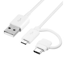 Câble 2 en 1 USB type-C et micro-USB - Samsung EP-DG930DWE 1M Blanc