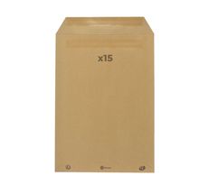 15 enveloppes en papier kraft 90 g - 22 9 x 32 4 cm