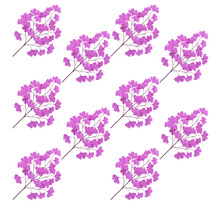 vidaXL 10 pcs Feuilles artificielles de ginkgo Violet 65 cm