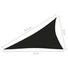 vidaXL Voile de parasol Tissu Oxford triangulaire 4x5x6,4 m Noir