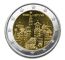 Monnaie 2 euros commémorative lituanie 2020 - colline des croix
