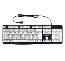 Geemarc clavier confort visuel blanc lettre noire