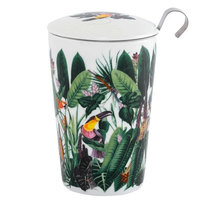 Tasse en porcelaine à double paroi avec infuseur - rainforest