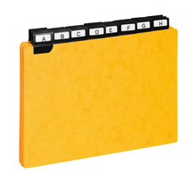 Guide de classement 148 x 210 mm exacompta jaune - jeu de 24