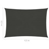 vidaXL Voile d'ombrage 160 g/m² Anthracite 3 5x4 5 m PEHD