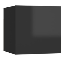 Vidaxl table de chevet noir brillant 30 5x30x30 cm aggloméré