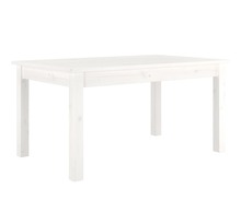 vidaXL Table basse Blanc 80x50x40 cm Bois massif de pin