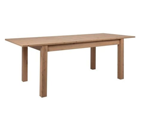 Table a manger extensible - Décor chene artisan - L 160-200 x P 75 x H 90 cm BERGEN