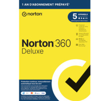 Norton 360 deluxe  - licence 1 an - 5 postes - a télécharger