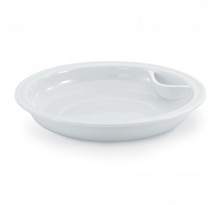 Bac alimentaire porcelaine rond pour chafing dish inox - pujadas - porcelaine