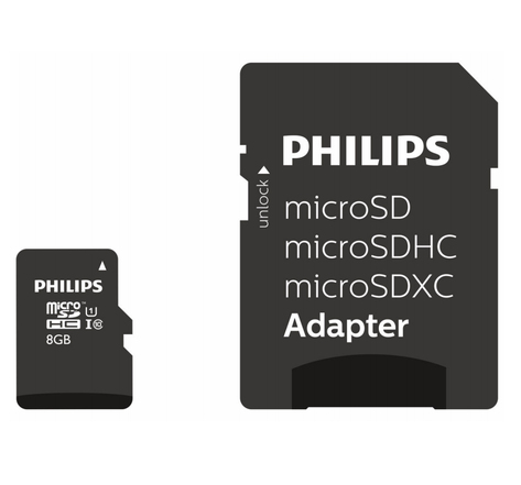 PHILIPS Carte microSDHC PHMSD08C10 8 Go